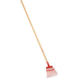 Corona RK 62000 Flexible Fixed Tine Shrub Rake, Wood Handle, 8Inch Wide