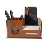 Ganesh Ji Design Inside Pen Stand Card Holder For Study Table Mdf Pencil Holder Penstand, Engineered Wood