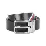Tommy Hilfiger Benvolio Men Leather Reversible Belt Black+Tan, M 90Cm