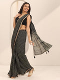 Libas Women7 Georgette Sarees (16245_Black)