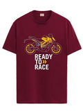Adro Men'S Biker Design Printed 100% Cotton T-Shirt - Regular Fit, Printed T-Shirts For Men (Rn24-Ktm-Mr_Maroon_2Xl)