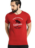 Adro Summer Adventures California Mens Printed T-Shirt (M, Red)