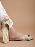 Women'S Ethnic Slip-On Mules Embroidered Flat Shoes With Low Heel Stylish & Comfortable Casual Footwear Green Eu36,Green,3,B0DK7C3Z2X
