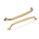 CABDM 10 Pack 10 inch Hole Center Brushed Gold Pulls - Heavy Duty Solid Drawer Matte Gold Hardware Handles Kitchen Vanity Bathro