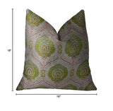 Plutus Brands Plutus Tulip Handmade Throw Pillow, 18 X 18, Pink/Green