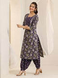 Libas Women'S Cotton Kurta Sets (400552_Purple_M)