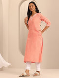 Libas Women'S Cotton Regular Kurta (29198_Peach Peach 2Xl