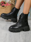 Shoetopia Women'S Ankle Boot-4 Kids Uk (Girls-Bt-Tank-Black)-Eu37,Black,4,B0D5R74L7K