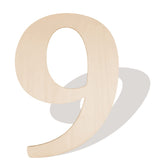 Wooden Numbers 12 Inch, Large Wooden Number 9 Shape Cutouts Big Blank Unfinished Wood Numbers Signs for Craft Wall Decor Paintin