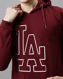 Adro Men'S Cotton Neck Hooded Sweatshirt (H24-La-Mr-2Xl_Maroon)