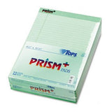 Prism Plus Colored Legal Pads, 8 1/2 x 11 3/4, Green, 50 Sheets, Dozen