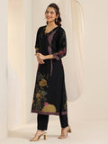 Libas Women'S Silk Blend Kurta Sets (400599_Black_Xxl)