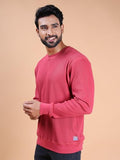 Colors Waffle Texture Full Sleeve T-Shirt For Men - 100% Cotton Ribbed Crew Neck Breathable Fabric Enhanced Texture Super Stretchable Label-Free Comfort Anti-Fungal Dye. Pack Of 1 Berry Pink,Berry PinkApparel,M
