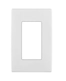 Leviton Renu One-Gang Screwless Snap-On Wallplate, REWP1-WW, White on White