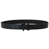 Syga WomenS Pu Leather Cinch Belt With Black Rope Knot Buckle Waist Belt, Adjustable Belt For Dresses Black