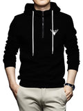 Toplot Men'S Woolen Blend Solid Hoodie With Hooded Neck (Zip-Hoodie-5146-Black-Xl),Black,,B0CJR3GS3L