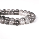 Malahill semiprecious Stone Beads for Jewelry Making, Sold per Bag 5 Strands Inside, Cloud Quartz 6mm