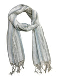 Cashmere CraftwomenS Printed Stole Scarf (Ov65_Blue Silver_Free Size)