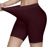 KYDA Women's Anti Bacterial Cycling Shorts Under Skirt Biker Shorts High waist Stretchable Yoga Shorts & Gym Workout Skin Fit Shorties(Maroon_L),Maroon