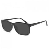 HUIHUIKK Nearsighted Oversize Myopia Glasses Polarized Gray Mens Womens -4.00 Black Distance Glasses (NOT READING GLASSES)