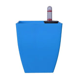 Hug A Plant | Chatura 12Cm Square Plastic Pot With SelfWatering Kit For Home & Garden (12Cm|4Inch) (Blue)
