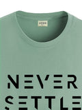 Adro Mens Never Settle Cotton T-Shirt (Rn22-03-Set-Pt_Pista_Xl)