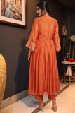 Gosriki Women'S Rayon Viscose Anarkali Embroidered Kurta With Pant & Dupatta (Kanakam Orange-Vks02-Gs_Xl_Orange_X-Large),Orange,,B0F8QGPBL3