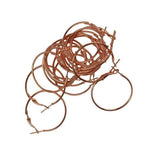 ATORSE 2x20pcs 30mm Round Hoop Loop Leverback Earring Making Findings Rose Gold