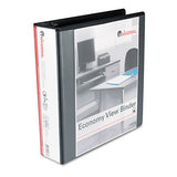 12 Universal Round Ring Economy Vinyl View 3Ring Binders, 2 Capacity, Black, EA UNV20981
