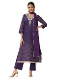 Libas Women'S Cotton Kurta Sets (99132O_Purple_M)
