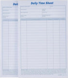 Daily Time And Job Sheets, 6 X 9-1/2, 100/Pad, 2/Pack