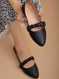 Shoetopia Pointed Toe Coco Printed Black Bellies For Women & Girls /Eu39,Black,6,B0DK7DRYW8