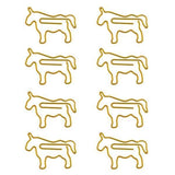 Enakshi 3x8 Pieces Gold Metal Horse Shape Paper Clips Office Bookmarks Stationery