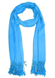 Kosweem 3D Plain Fashionable Winter Wear Thin Scarf/Stole/Shawl For Baby Girls Womens(Sky Blue)