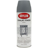 Krylon K04104007 Chalky Finish Spray Paint, Anvil Gray, 12 Ounce