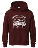 Adro Men'S Cotton Blend Neck Hooded Sweatshirt (H24-Ame-Mr-S_Maroon)