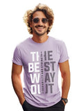 Adro Motivational Quote Printed T-Shirt For Men - 100% Cotton, Regular Fit, Soft Breathable Fabric | Rn23-M-Best-Pu-M Purple