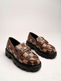 Shoetopia Girls L-Print Brown Dress Shoe - 3 Uk (Girls-L-Print-Brown),Brown,3,B0CQK5S39S