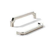 khtumeware 10-Pack 3-1/2 Inch Square Polished Nickel Cabinet Pulls, Solid Zinc Alloy Heavy-Duty Handles for Kitchen/Bathroom Cab