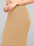 Lyra Lycra Saree Shapewear Petticoat For Womens Sarees Wheat M