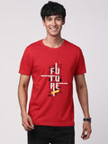 Adro Men'S Graphic Printed 100% Cotton T-Shirt - Regular Fit, Printed T-Shirts For Men (Rn24-Ftr-Rd_Red_M)