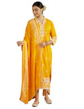 Kaari Cotton Women's Kurta Set (KAAAW24WSKD-92029_Turmeric Gold,Turmeric Gold