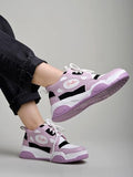 Shoetopia Women'S Block Heel Sneakers Purple,Purple,7,B0CXJ2G94D