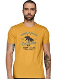 Adro Summer Adventures California Mens Printed T-Shirt (L, Mustard)