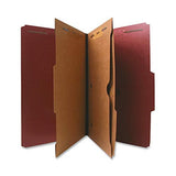 Nature Saver 95013 Classification Folder,TwoPocket,2/5 Cut,Legal,10/BX,Red