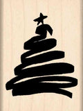 Stamps by Impression Scribble Tree Christmas Rubber Stamp ST 0872 1.5x 2