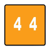 Wholesale CASE of 20 Smead DCC Color Coded Numeric LabelsNumeric Labels, 4, 11/2x11/2, 250/RL, Orange
