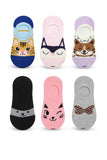 Ketkar Kids Loafer Socks Cute Cat Design, Soft Cotton, Breathable & Comfortable, For Boys & Girls Age 1112 Years (6 Pairs, Mu
