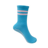 Mint & Oak Yoga And Pilates Crew/Full Length NonSlip Socks For Women Light Blue & Pink | Ideal For Yoga, Pilates, Gym, Workou