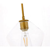 Elegant Lighting Living District Indoor Modern Home Decorative Bright Ceiling Gene 1 Light Brass And Clear Glass Pendant